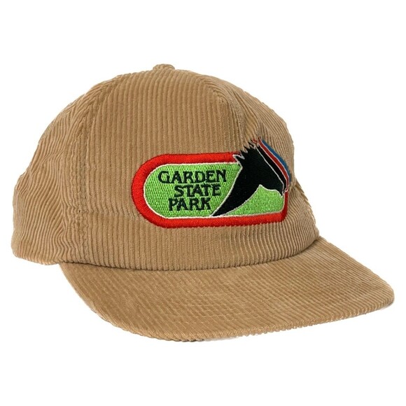 Vintage Garden State Park NJ Corduroy Snapback Hat Cap Horse Racetrack Rare - Picture 1 of 9